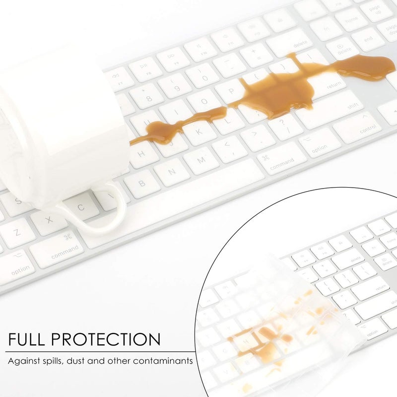 Allinside Transparent Cover for Apple iMac Magic Keyboard with Numeric Keypad MQ052LL/A A1843 US Layout - Image 5